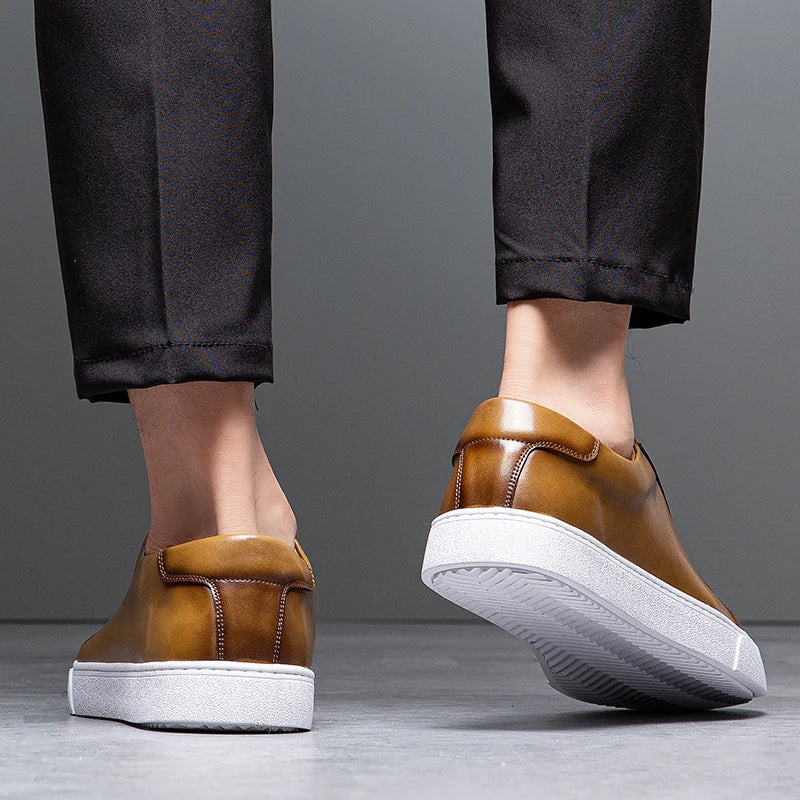 Edward | Formal Leather Men's Trainers with Lace-Up Design