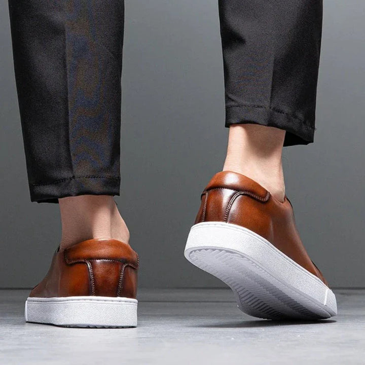 Edward | Formal Leather Men's Trainers with Lace-Up Design