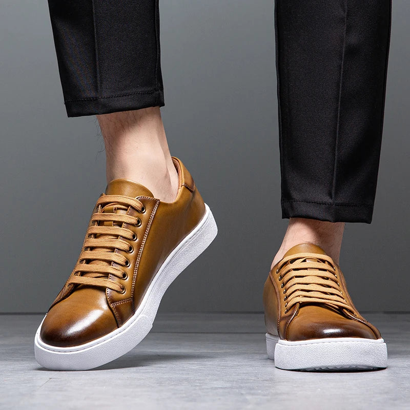 Edward | Formal Leather Men's Trainers with Lace-Up Design