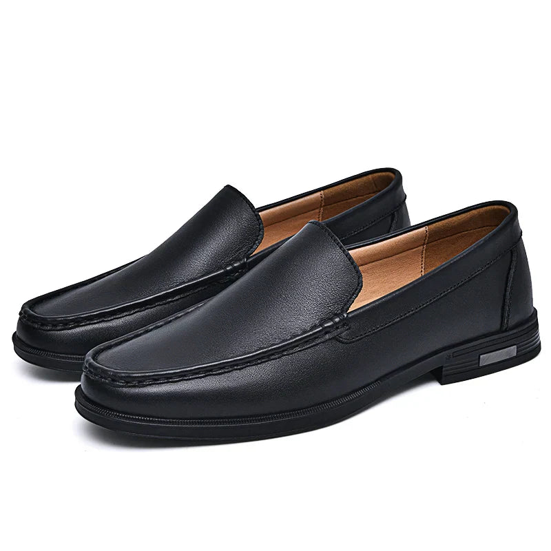 Sebastian | Men’s Classic Leather Loafers with Moc Toe