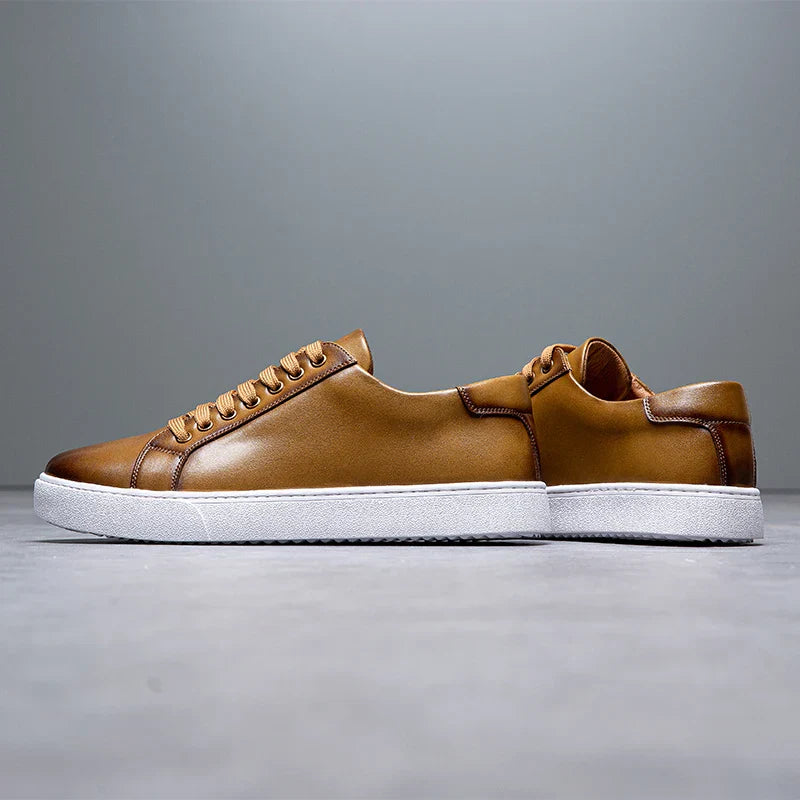 Edward | Formal Leather Men's Trainers with Lace-Up Design