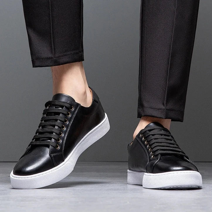 Edward | Formal Leather Men's Trainers with Lace-Up Design