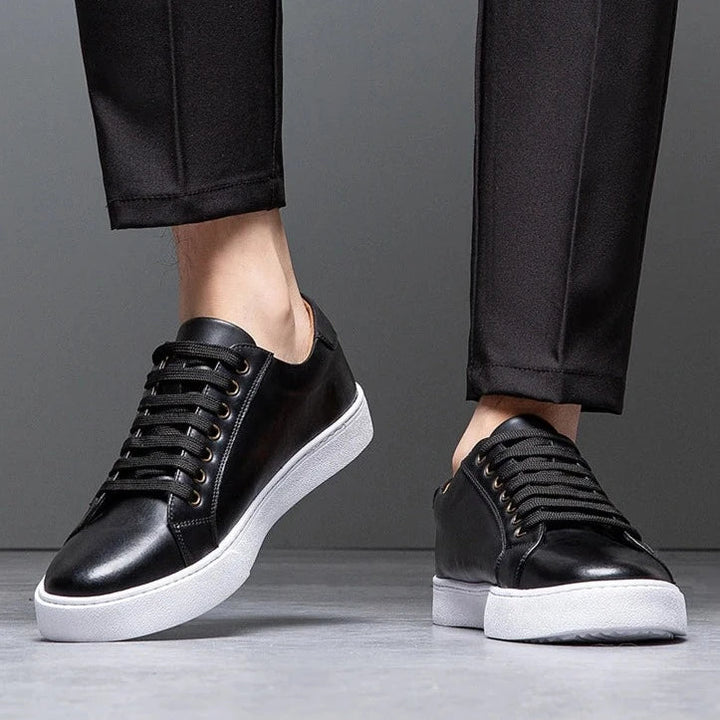 Edward | Formal Leather Men's Trainers with Lace-Up Design