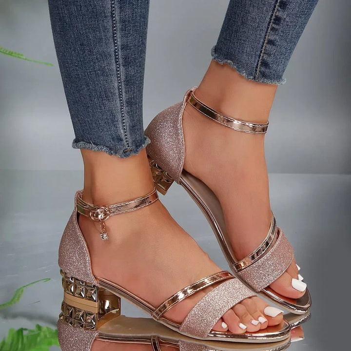 Women's Arch Support Sandals With Block Heel