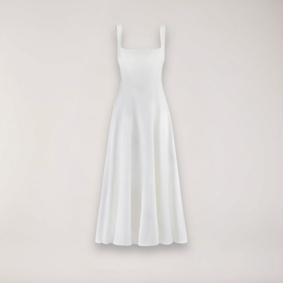 Women’s Midi Dress – Flattering Fit – Cinched Waist – Flowing Silhouette