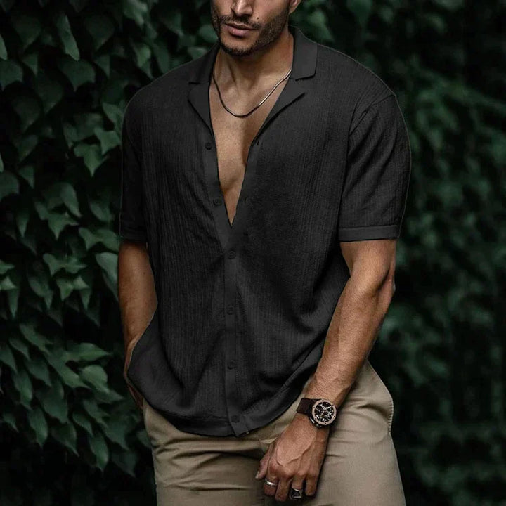 Henry | Men’s Casual Short Sleeve Shirt with Button Front