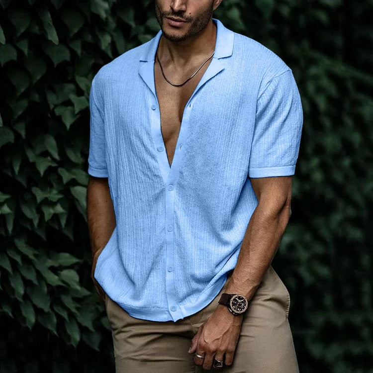 Henry | Men’s Casual Short Sleeve Shirt with Button Front