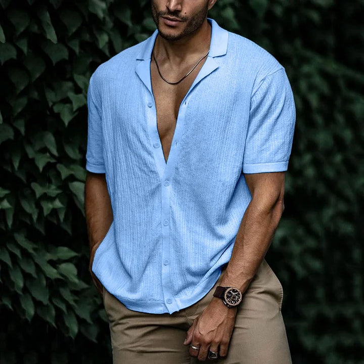 Henry | Men’s Casual Short Sleeve Shirt with Button Front