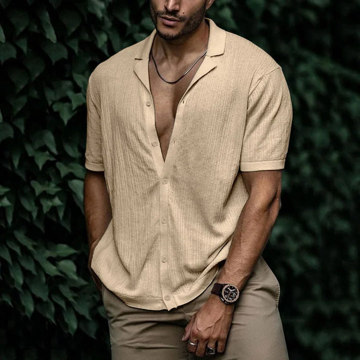 Henry | Men’s Casual Short Sleeve Shirt with Button Front