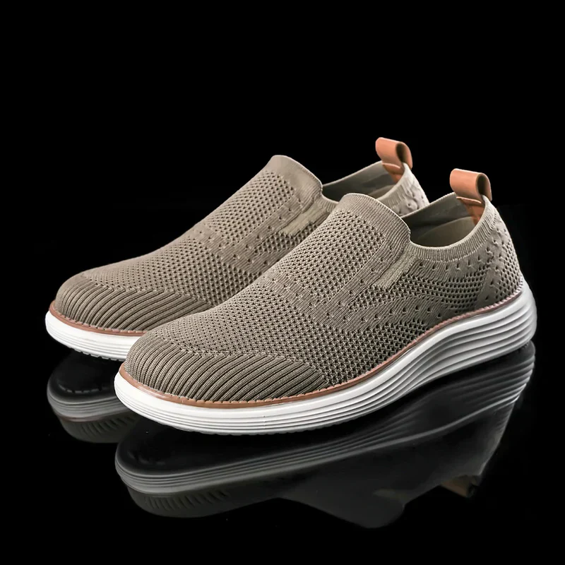 Fraser | Men’s Breathable Slip-On Summer Trainers with Knit Upper