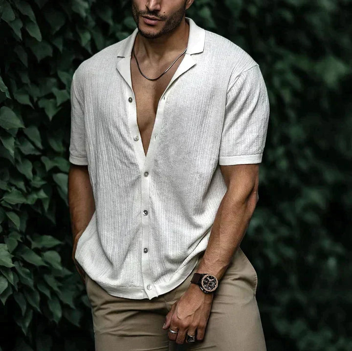 Henry | Men’s Casual Short Sleeve Shirt with Button Front
