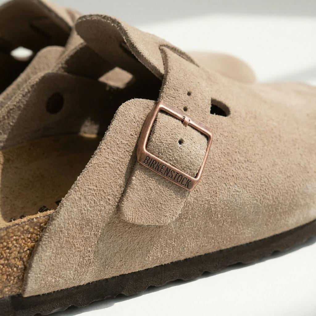 Max | Men’s Casual Suede Clog Mules with Buckle Strap