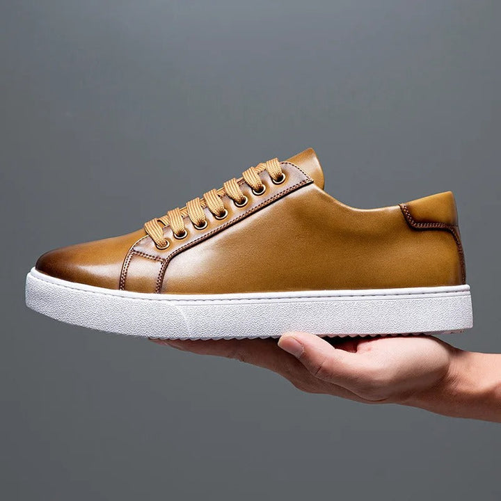 Edward | Formal Leather Men's Trainers with Lace-Up Design