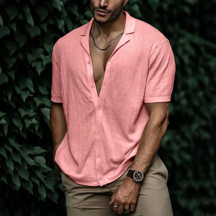 Henry | Men’s Casual Short Sleeve Shirt with Button Front