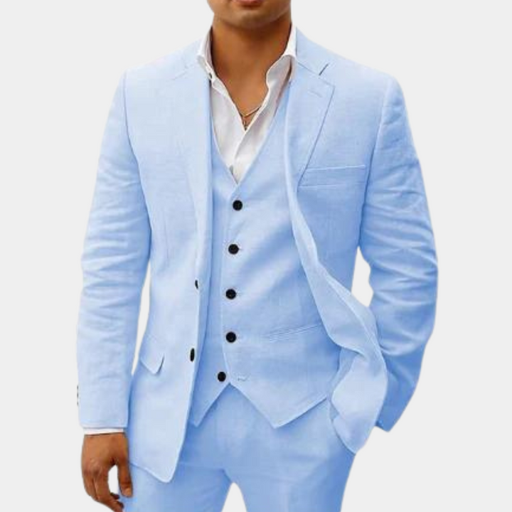 Otis | Men’s Classic Three-Piece Suit with Matching Waistcoat