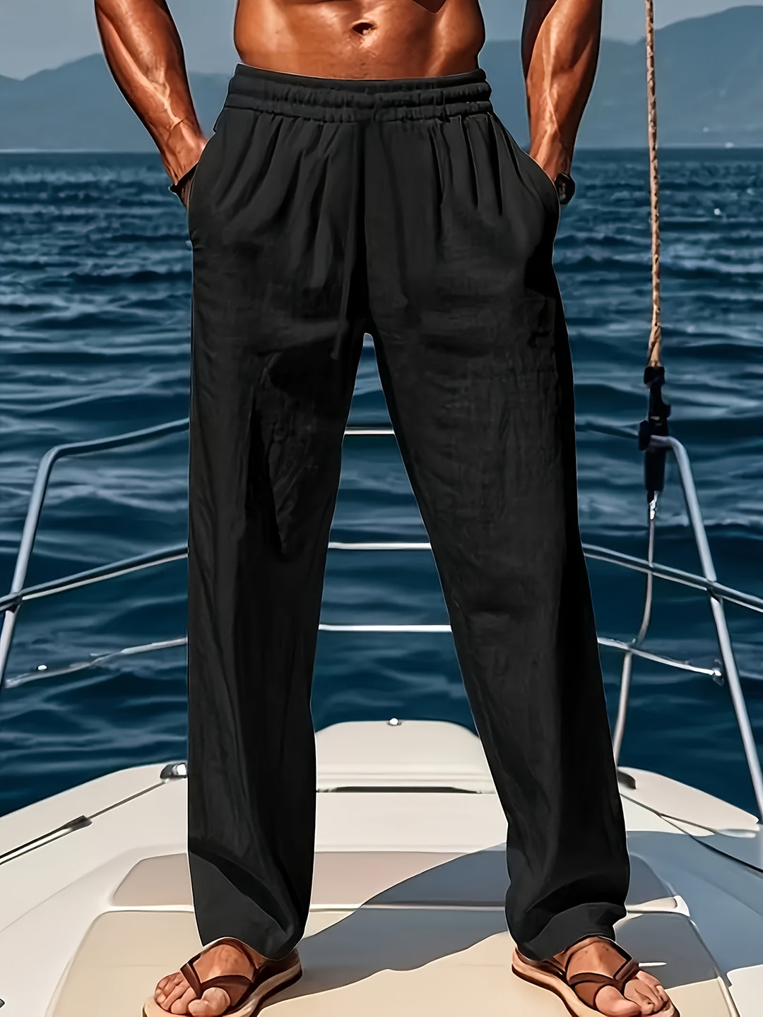 Louis | Men’s Relaxed Trousers with Drawstring Waist
