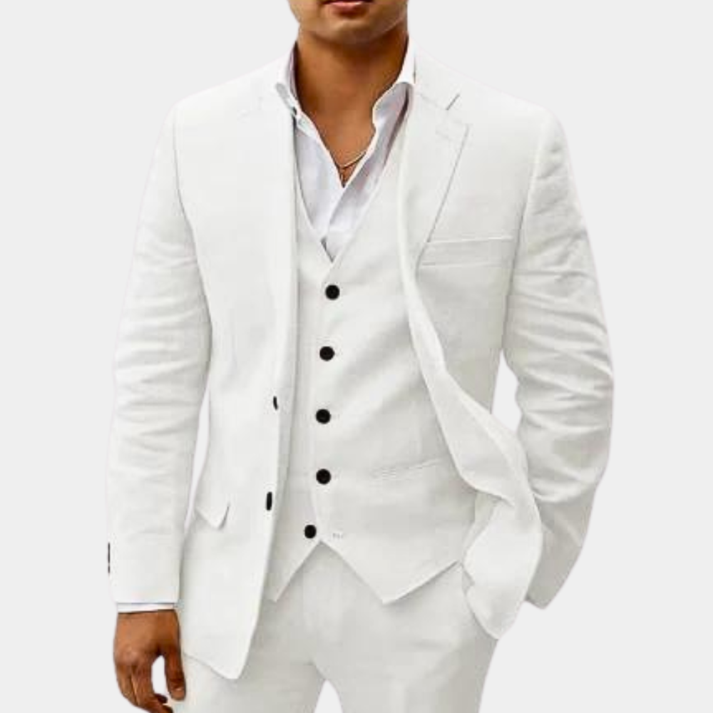 Otis | Men’s Classic Three-Piece Suit with Matching Waistcoat