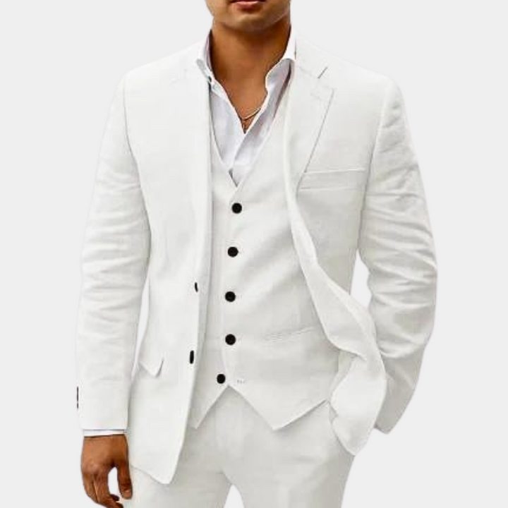 Otis | Men’s Classic Three-Piece Suit with Matching Waistcoat