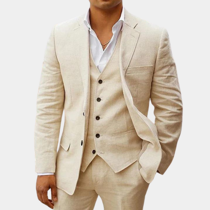 Otis | Men’s Classic Three-Piece Suit with Matching Waistcoat