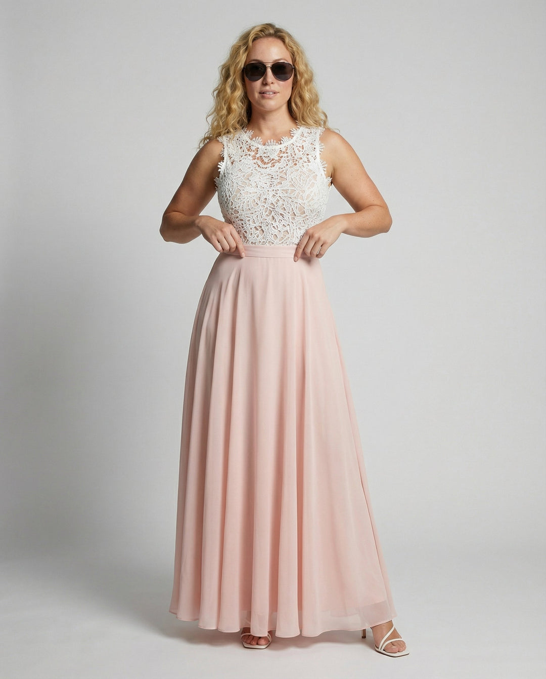 Lily | Women’s Elegant Maxi Summer dress with Lace Bodice