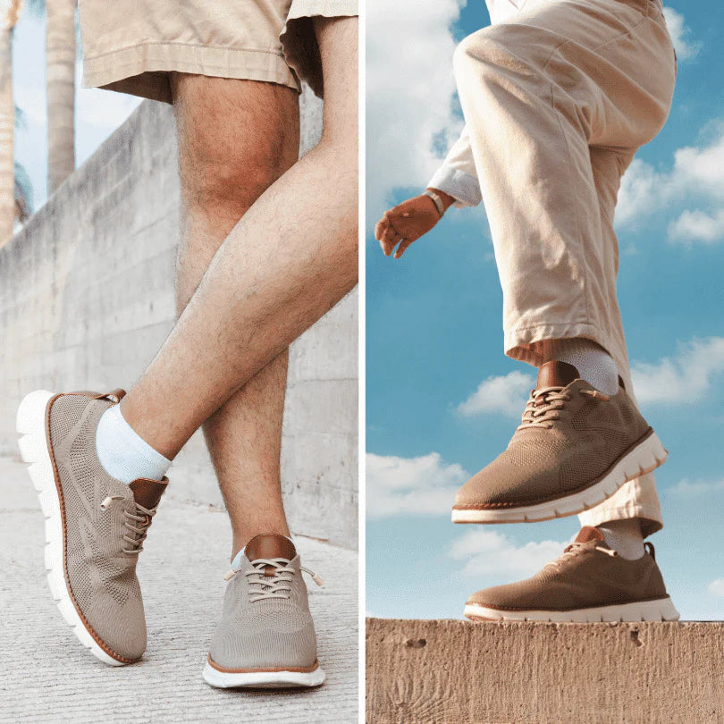 Cormac | Men’s Summer Breathable Knit Trainers with Chunky Sole