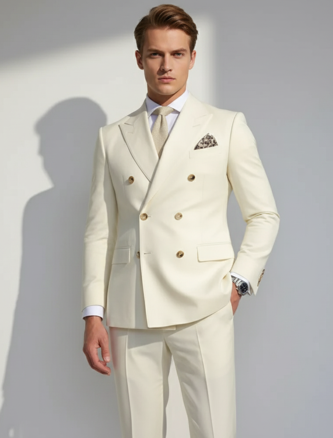 Benjamin | Men’s Formal Two Piece Double Breasted Suit Set