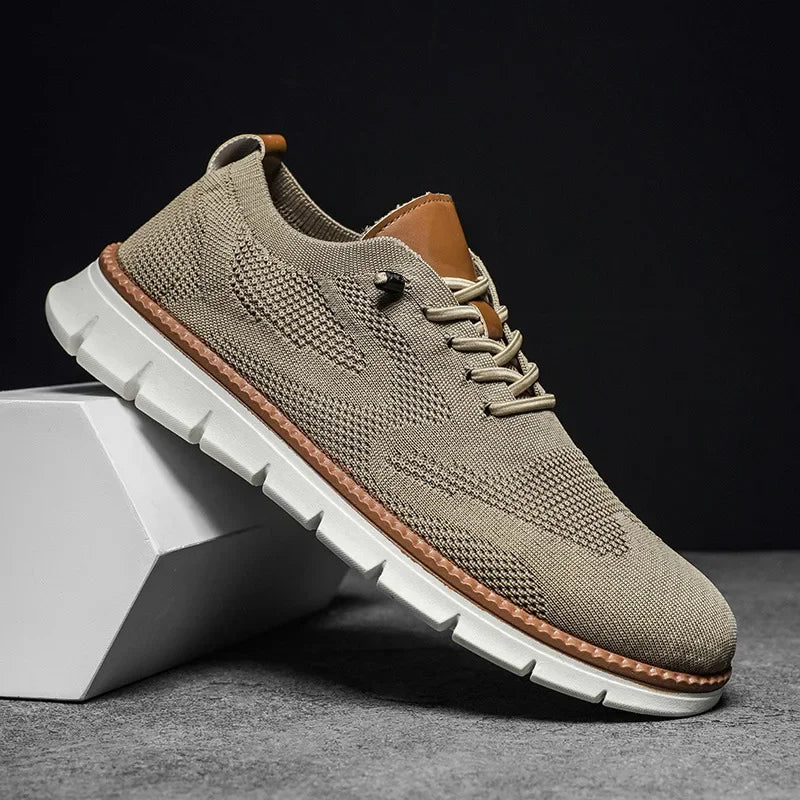 Cormac | Men’s Summer Breathable Knit Trainers with Chunky Sole