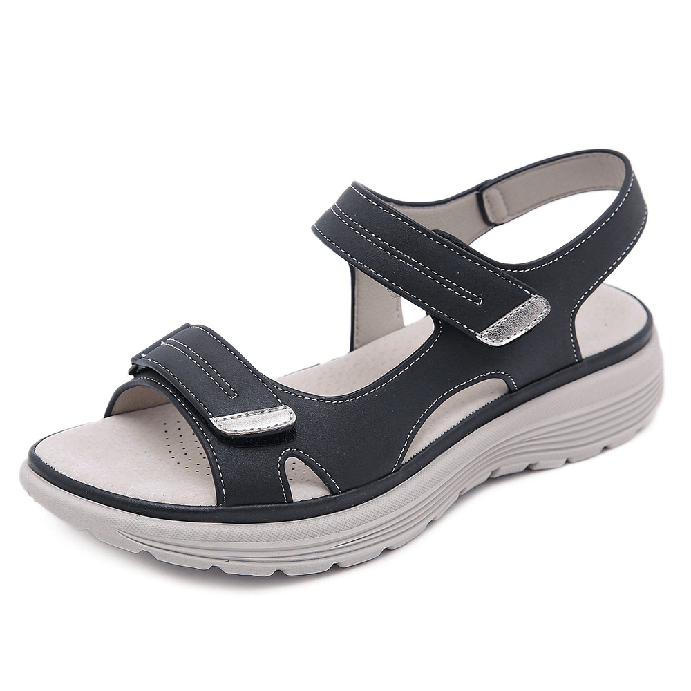 Women’s Black Sport Sandals – Adjustable Strap Comfort Walking Sandals for Summer Casual Vacation