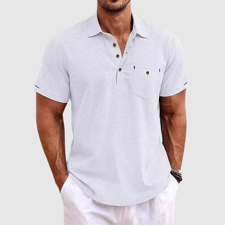 Theo | Men’s Casual Summer Polo Shirt with Chest Pocket
