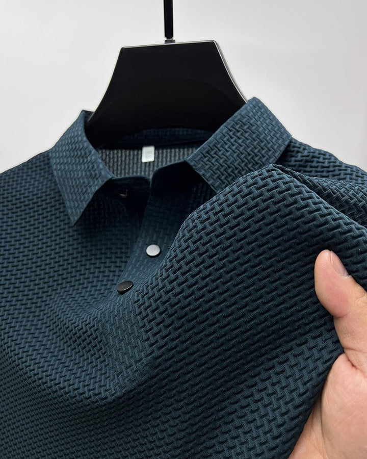 Charlie | Men’s Classic Summer Short Sleeve Textured Polo Shirt
