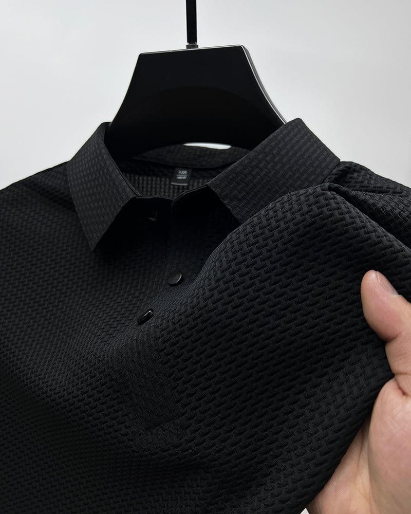 Charlie | Men’s Classic Summer Short Sleeve Textured Polo Shirt