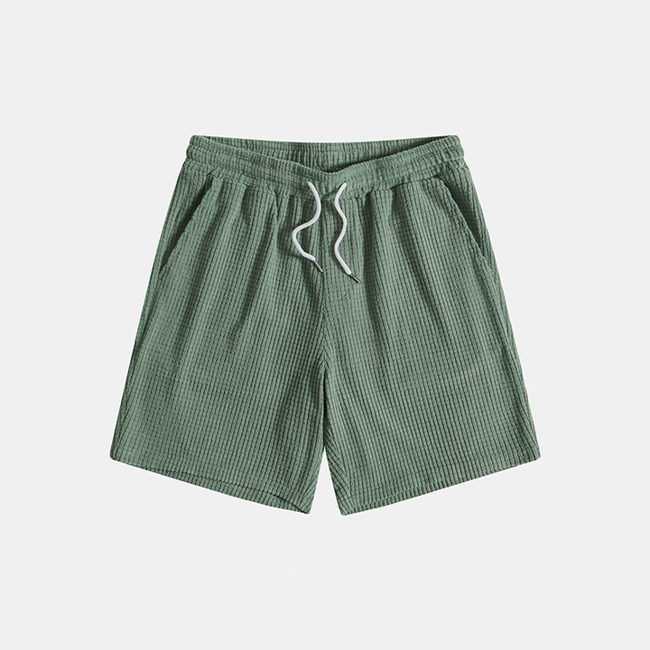 Tommy | Men’s Casual Button-Up Shirt Shorts Two Piece Set with Drawstring